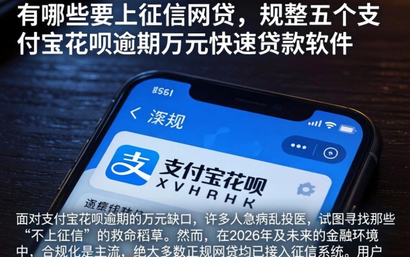 有哪些要上征信的网贷，规整五个支付宝花呗逾期万元快速贷款软件