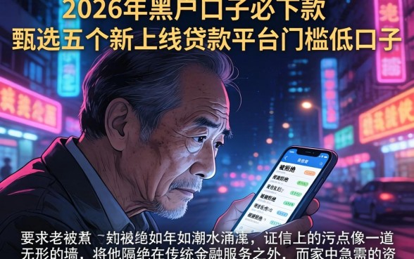 2026年黑户口子必下款，甄选五个新上线贷款平台门槛低口子
