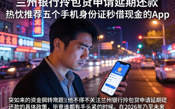 兰州银行拎包贷申请延期还款，热忱推荐五个手机身份证秒借现金的app