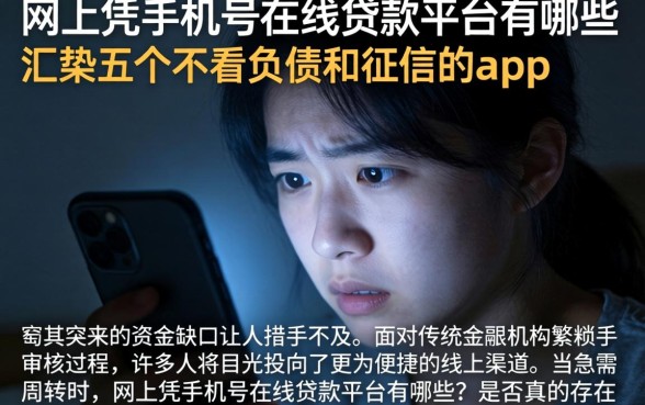 网上凭手机号在线贷款平台有哪些,汇整五个不看负债和征信的app