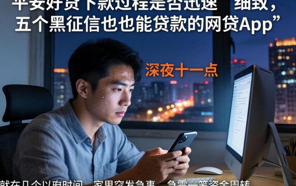 平安好贷下款过程是否迅速，细致阐述五个黑征信也能贷款的网贷app