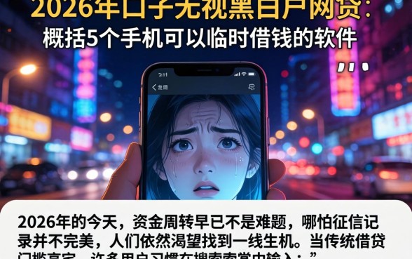 2026年口子无视黑白户网贷,概括5个手机可以临时借钱的软件