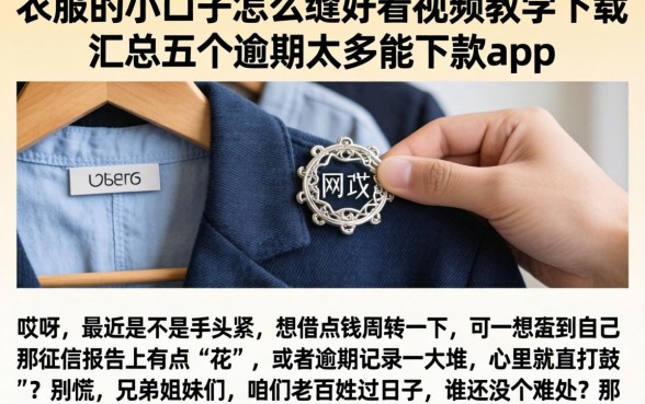衣服的小口子怎么缝好看视频教学下载，汇总五个逾期太多能下款app