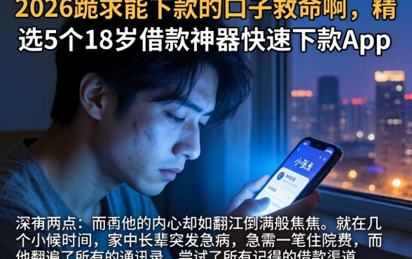 2026跪求能下款的口子救命啊，精选5个18岁借款神器快速下款app