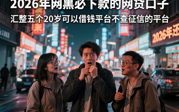 2026年网黑必下款的网贷口子,汇整五个20岁可以借钱平台不查征信的平台