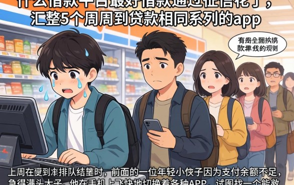 什么借款平台最好借款通过征信花了，汇整5个周周到贷款相同系列的app