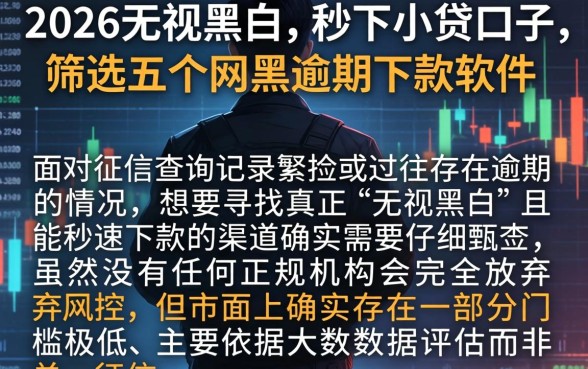 2026无视黑白的秒下小贷口子，筛选五个网黑逾期下款软件