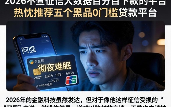 2026不查征信大数据百分百下款的平台,热忱推荐五个黑户0门槛贷款平台
