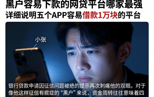 黑户容易下款的网贷平台哪家最强,详尽说明五个APP容易借款1万块的平台
