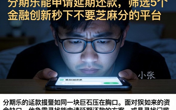 分期乐能申请延期还款，筛选5个金融创新秒下不要芝麻分的平台