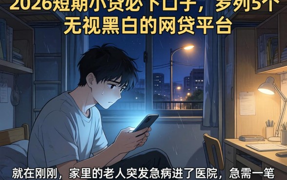 2026短期小贷必下口子,罗列5个无视黑白的网贷平台