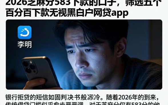 2026芝麻分583下款的口子，筛选五个百分百下款无视黑白户网贷app