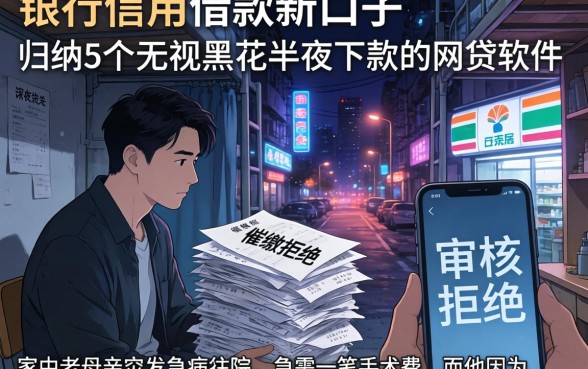 银行信用借款新口子,归纳5个无视黑花半夜下款的网贷软件