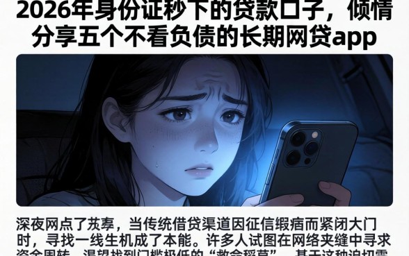 2026年身份证秒下的贷款口子，倾情分享五个不看负债的长期网贷app