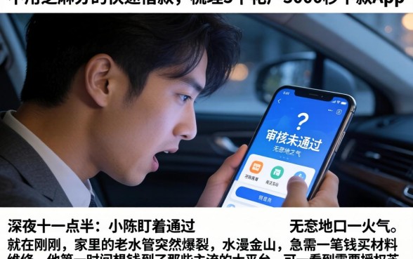 不用芝麻分的快速借款，梳理5个花户3000秒下款app