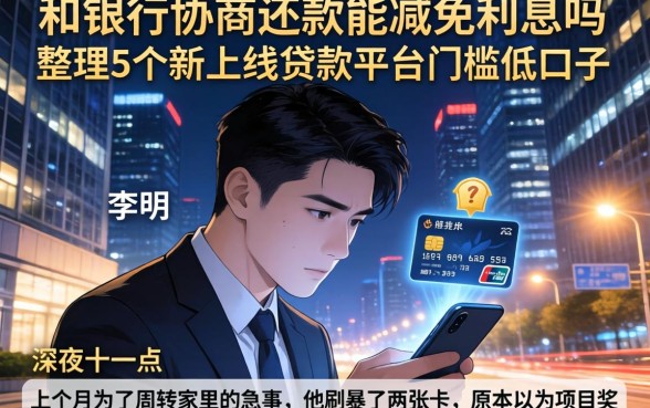 和银行协商还款能减免利息吗，整理5个新上线贷款平台门槛低口子