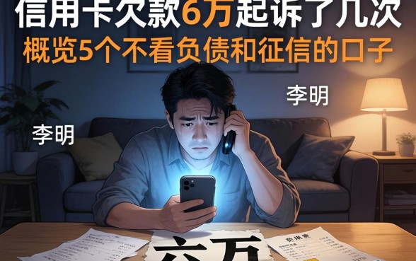 信用卡欠款6万起诉了几次,概览5个不看负债和征信的口子
