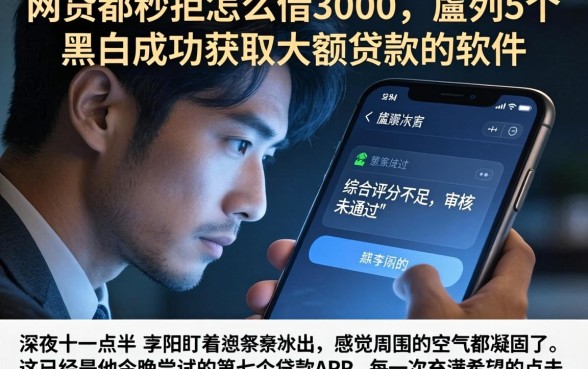 网贷都秒拒怎么借3000，胪列5个黑户成功获取大额贷款的软件