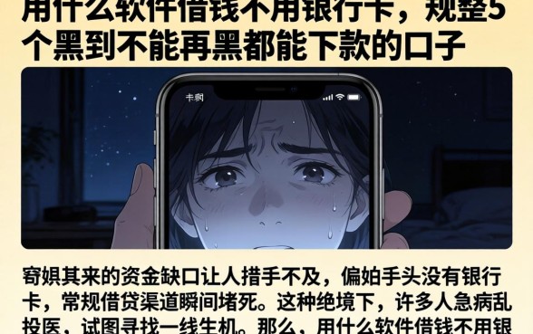 用什么软件借钱不用银行卡，规整5个黑到不能再黑都能下款的口子