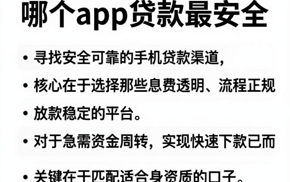 哪个app贷款最安全，整理五个手机身份证秒借现金的口子