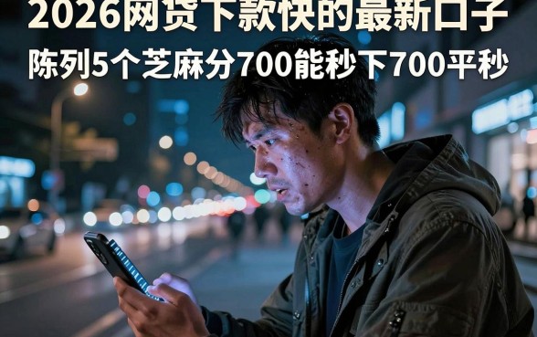 2026网贷下款快的最新口子，陈列5个芝麻分700能秒下的平台
