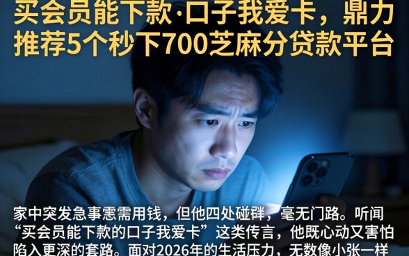 买会员能下款的口子我爱卡，鼎力推荐5个秒下700芝麻分贷款平台
