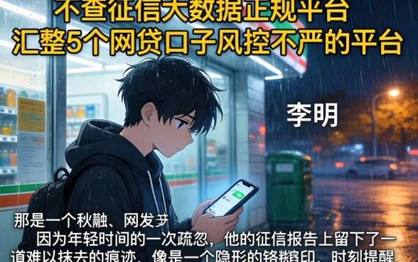 不查征信大数据的正规平台，汇整5个网贷口子风控不严的平台
