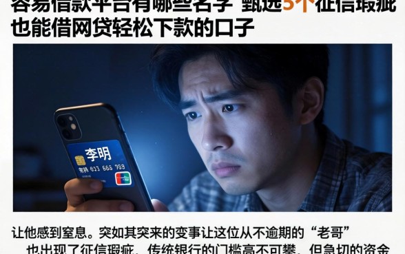 容易借款的平台有哪些名字,甄选5个征信瑕疵也能借网贷轻松下款的口子