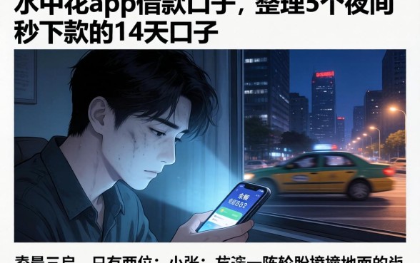 水中花app借款口子，整理5个夜间秒下款的14天口子