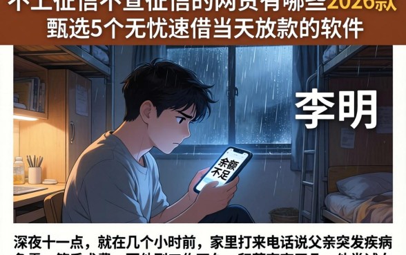 不上征信不查征信的网贷有哪些2026款,甄选5个无忧速借当天放款的软件