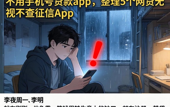 不用手机号贷款app，整理5个网贷无视不查征信app