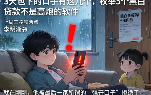 3天包下的口子有这几个，枚举5个黑白贷款不是高炮的软件