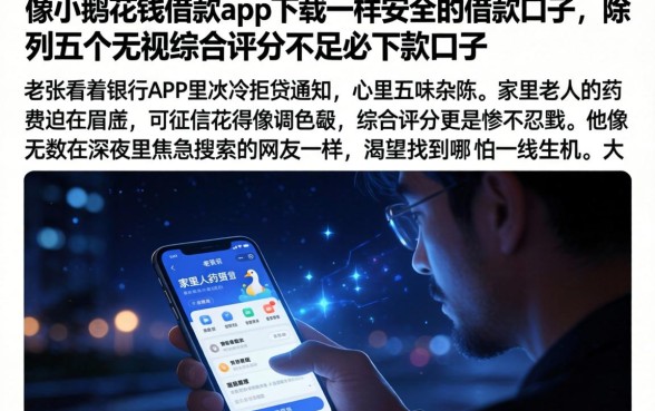 像小鹅花钱借款app下载一样安全的借款口子，陈列五个无视综合评分不足必下款口子