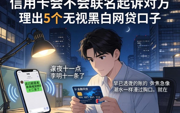 信用卡会不会联名起诉对方，理出5个无视黑白的网贷口子