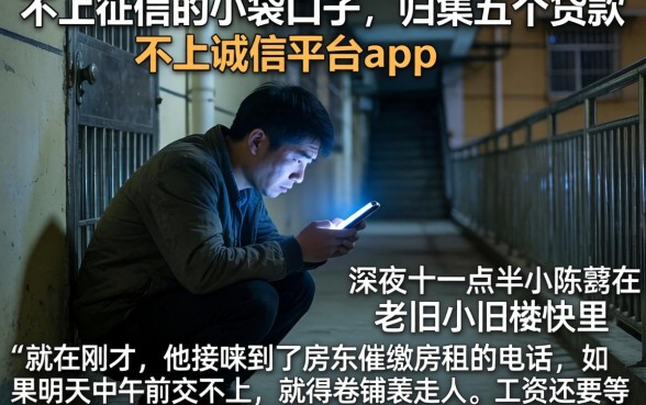 不上征信的小袋口子,归集五个贷款不上诚信平台的app