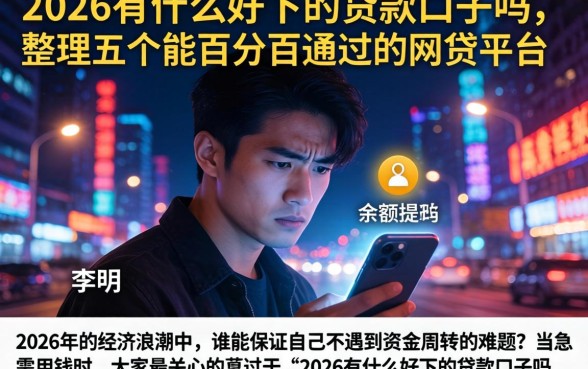 2026有什么好下的贷款口子吗，整理五个能百分百通过的网贷平台