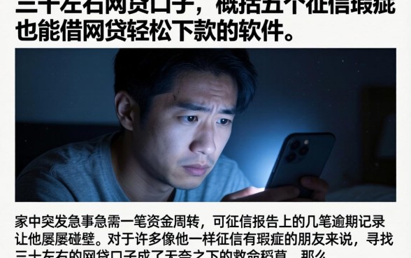 三千左右的网贷口子，概括五个征信瑕疵也能借网贷轻松下款的软件