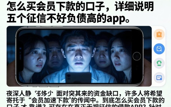 怎么买会员下款的口子，详尽说明五个征信不好负债高的app