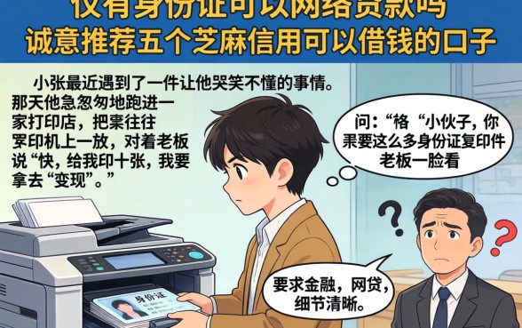 仅有身份证可以网络贷款吗,诚意推荐五个芝麻信用可以借钱的口子