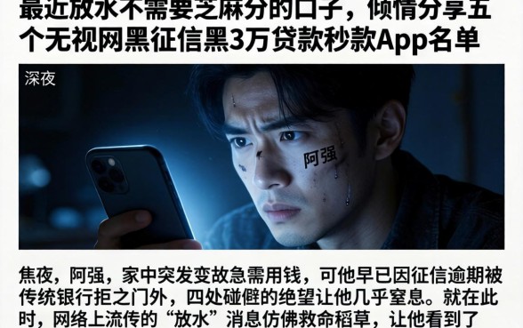 最近放水不需要芝麻分的口子,倾情分享五个无视网黑征信黑3万贷款秒款app名单