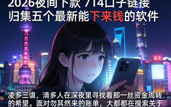 2026夜间下款的714口子链接，归集五个最新能下来钱的软件