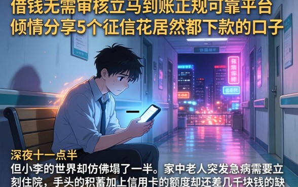 借钱无需审核立马到账正规可靠平台,倾情分享5个征信花居然都下款的口子