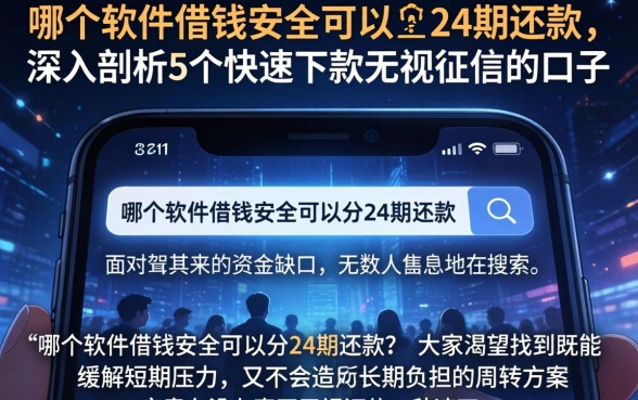哪个软件借钱安全可以分24期还款，深入剖析5个快速下款无视征信的口子