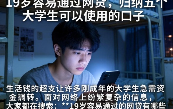 19岁容易通过的网贷，归纳五个大学生可以使用的口子