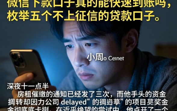 微信下款口子真的能快速到账吗，枚举五个不上征信的贷款口子