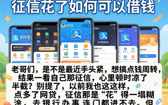 征信花了如何可以借钱,陈列五个凭支付宝花呗贷款的软件