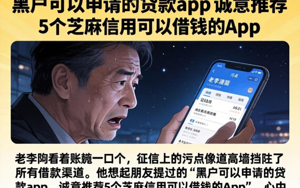 黑户可以申请的贷款app，诚意推荐5个芝麻信用可以借钱的app