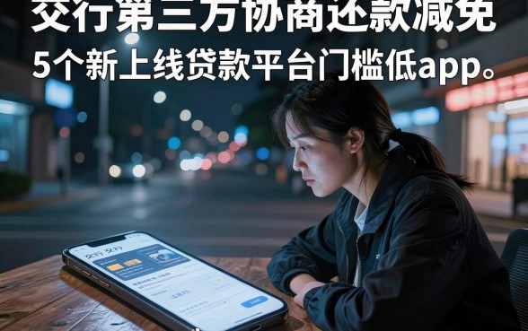 交行第三方协商还款减免，细致阐述5个新上线贷款平台门槛低app