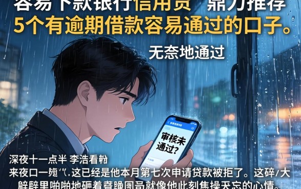 容易下款的银行信用贷，鼎力推荐5个有逾期借款容易通过的口子