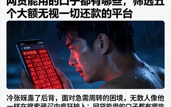 网贷能用的口子都有哪些，筛选五个大额无视一切还款的平台